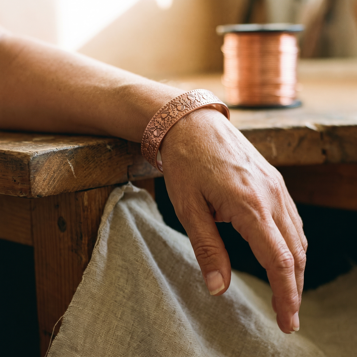 Hester's Timber Copper Bracelet