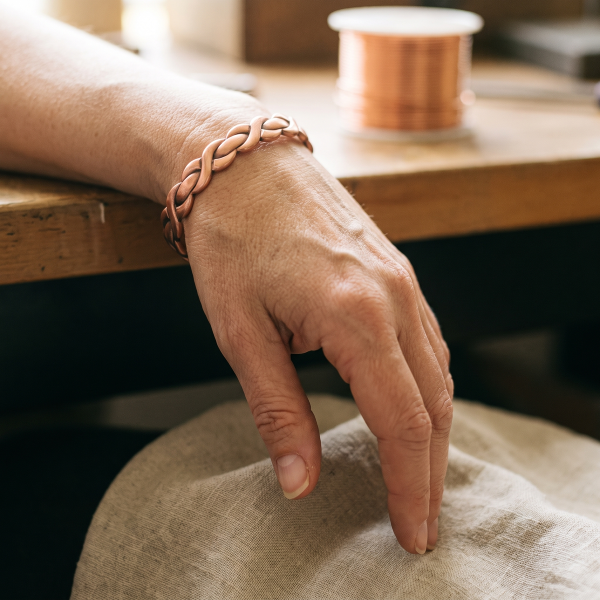Hester's Loom Copper Bracelet