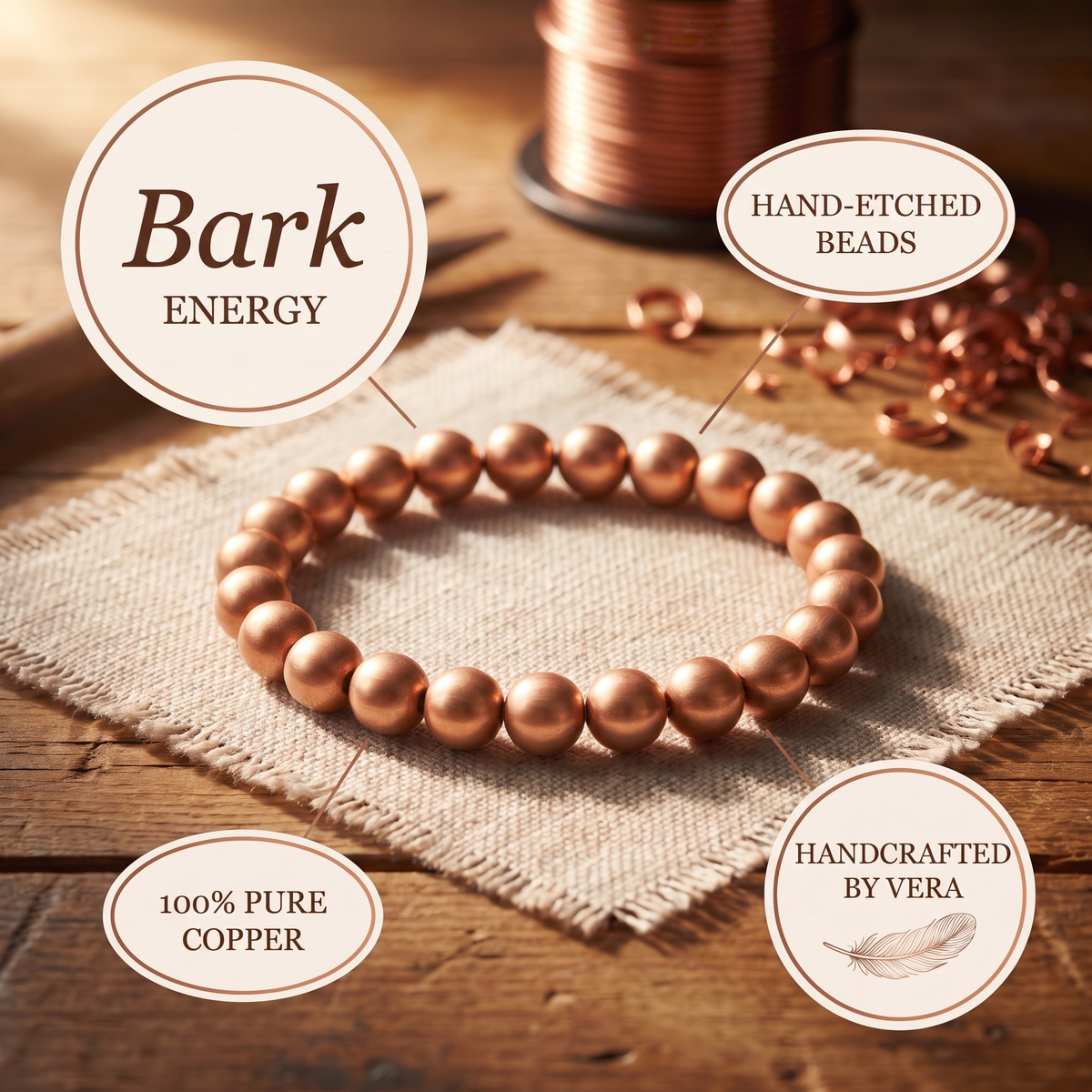 Bark Copper Bracelet