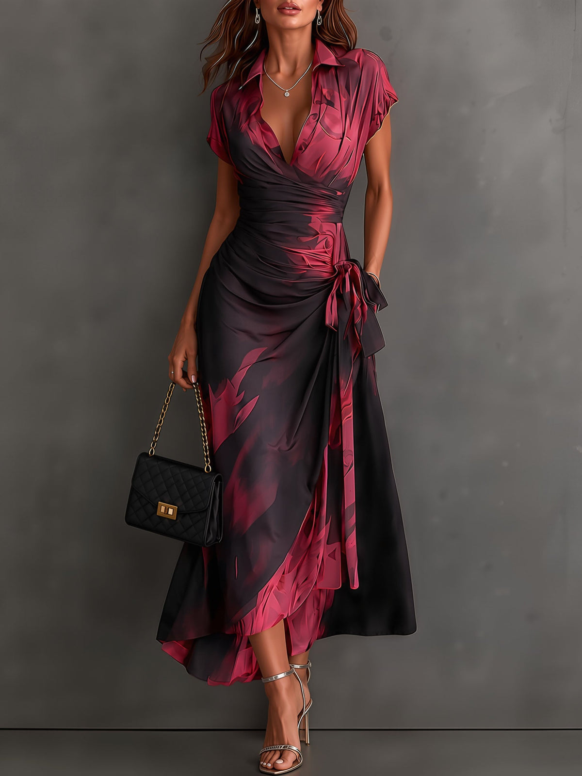Scarlett | Elegant Wrap Midi Dress
